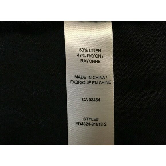 NWT Linen Blend Ricki's Women Skirt Black Pleats Back Zipper Above Knee Size 2 - Picture 6 of 8